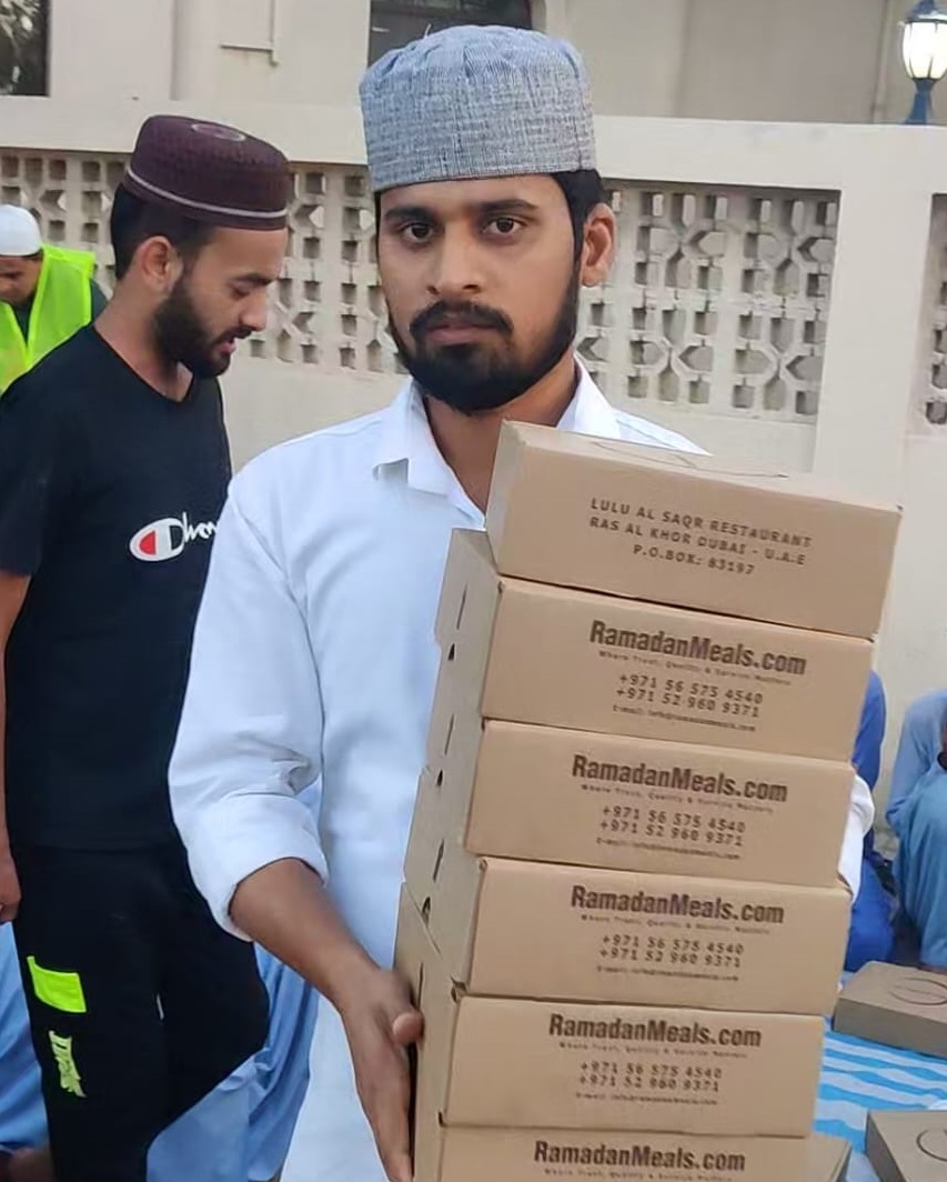 Iftar meal box distribution